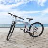 GMSLuu 26 Inch Folding Mountain Bike, 21 Speed Full Suspension High-Carbon Steel MTB Foldable Bicycle, Dual Disc Brake Non-Slip Folding Bikes, Mountain Bicycle for Adults/Men/Women view 2
