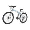 GMSLuu 26 Inch Folding Mountain Bike, 21 Speed Full Suspension High-Carbon Steel MTB Foldable Bicycle, Dual Disc Brake Non-Slip Folding Bikes, Mountain Bicycle for Adults/Men/Women view 3
