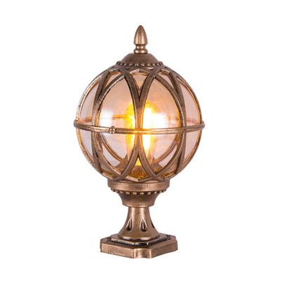 CHENKUI Door Decor Post Lights Lawn Exterior Column Head Lamp 1-lamp Outdoor Garden Post Light Fixtures Chinese Style Ancient House Landscape Pillar Light for Deck Garden Patio Villa Landscape