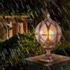 CHENKUI Door Decor Post Lights Lawn Exterior Column Head Lamp 1-lamp Outdoor Garden Post Light Fixtures Chinese Style Ancient House Landscape Pillar Light for Deck Garden Patio Villa Landscape view 3