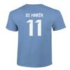 FLAURA Argentina Soccer #11 Di Maria World Football Adult Mens Unisex T-Shirt (Carolina Blue, 3X-Large) view 3