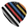 Niqqzit Thin Blue Red Green Line American Flag Beanie Hat for Men/Women Slouchy Beanie Ski Skull Cap Winter Thin Stretch Acrylic Knit Hat view 1