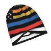 Niqqzit Thin Blue Red Green Line American Flag Beanie Hat for Men/Women Slouchy Beanie Ski Skull Cap Winter Thin Stretch Acrylic Knit Hat view 2