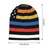 Niqqzit Thin Blue Red Green Line American Flag Beanie Hat for Men/Women Slouchy Beanie Ski Skull Cap Winter Thin Stretch Acrylic Knit Hat view 3