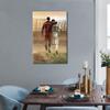 Cristiano Ronaldo and Lionel Messi Poster Framed Canvas Painting Picture Print Board Wall Decor Art Birthday Decorations Motivational Ready to Hang 36x24 in view 3
