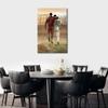 Cristiano Ronaldo and Lionel Messi Poster Framed Canvas Painting Picture Print Board Wall Decor Art Birthday Decorations Motivational Ready to Hang 36x24 in view 4