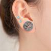 1Pairs Flower hollow stainless steel Ear Gauges Plugs Tunnels Expanders Stretcher Double Flared Piercing Body Jewelry Easy to Wear & Comfortable Earrings view 2