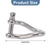 5/16" (8mm) Stainless Steel 316 Twist Shackle Anchor Shackle Stainless Steel Shackle Heavy Duty Shackles Marine Twisted Clevis Lifting Hook Anchor Rigging Accessories view 2