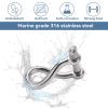 5/16" (8mm) Stainless Steel 316 Twist Shackle Anchor Shackle Stainless Steel Shackle Heavy Duty Shackles Marine Twisted Clevis Lifting Hook Anchor Rigging Accessories view 3