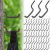 Amylove 80 Pcs Bow Hangers for Tree Stand Bow Hooks for Hunting Archery Bow Hunting Accessories Tree Stand Accessories Bow Gear Holder Screw in Accessory Hook Hunting, 4.5 x 1.5 Inch (Gray) view 1