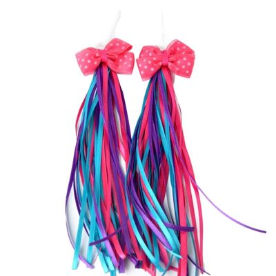 VICASKY Pair of Bike Streamers for Boy Girl Easy Install Handlebar Tassels Sparkly Scooter Decorations Fun Accessories for and Tricycles Type c