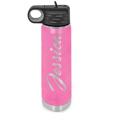 Personalized Water Bottles/Straw Vacuum Insulated Water Bottle Stainless Steel Sports Water Bottle 40 oz Light Purple