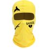 Single Hole Knit Cycling Head Cover Lightweight Ski Mask Exquisite Embroidery Yellow Classic Ski Mask Balaclava(Yellow,One Size) view 1