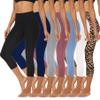 FULLSOFT 7 Pack Capri Leggings for Women - High Waisted Tummy Control Workout Yoga Running Pants Compression Leggings(S,HC) view 1