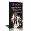 TISHIRON Football Sports Decor Superstar Quote Poster Ronaldo Inspirational Canvas Wall Art Motivational Artwork Modern Home For Home, Office, Gym, Classroom Framed Ready to Hang 36x24 in view 1