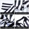 Funtery 4 Pcs Referee Costume Set Kids Referee Hat Stripe Shirt Whistle and Penalty Flag for Football Games Party Accessory(Small) view 3