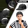 Funtery 4 Pcs Referee Costume Set Kids Referee Hat Stripe Shirt Whistle and Penalty Flag for Football Games Party Accessory(Small) view 4