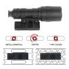 rdzzwxw Offset Light Mount, M300 M600 Series Tactical Flashlight Aluminum Optic Rail Mount Rollover Bracket, Suitable for Mlok/Keymod Rail view 2