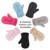 DOOVID Toddler Winter Mittens Warm Fleece Mittens for Baby Boys Girls Kids Snow Outdoor Gloves Mitten 1 Pairs Black 2-4 Years view 3