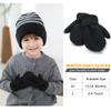 DOOVID Toddler Winter Mittens Warm Fleece Mittens for Baby Boys Girls Kids Snow Outdoor Gloves Mitten 1 Pairs Black 2-4 Years view 4