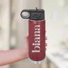 Personalized Water Bottles/Straw Vacuum Insulated Water Bottle Stainless Steel Sports Water Bottle 40 oz Maroon view 3