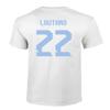 FLAURA Argentina Soccer #22 Lautaro World Football Adult Mens Unisex T-Shirt (White, 3X-Large) view 3