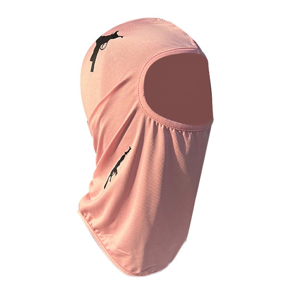 Single Hole Knit Cycling Head Cover Lightweight Ski Mask Exquisite Embroidery Pink-A Classic Ski Mask Balaclava(Pink-A,One Size)