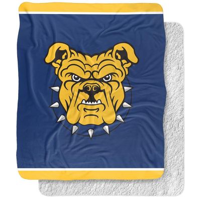 North Carolina A&T State University Blanket, 50"x60" Logo Dots Silky Touch Sherpa Back Super Soft Throw Blanket