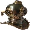 NDC MART Antique Chrome Brass Diving Helmet US Navy Mark V Scuba Deep sea Marine Vintage view 2