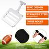 Fabbay 12 Sets Shoulder Pad T Hook with Elastic Strap,Include Silver Metallic Football T Hook for Youth Adult Football Shoulder Pad Straps (1.5 Inch) view 3