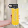 Personalized Water Bottles/Straw Vacuum Insulated Water Bottle Stainless Steel Sports Water Bottle 40 oz Yellow view 3