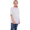 Icibgds Kids Baseball Jersey Button Boys T-Shirt Trendy Hip Hop Girls Stripe Short Sleeve Tshirt view 2