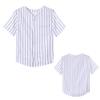 Icibgds Kids Baseball Jersey Button Boys T-Shirt Trendy Hip Hop Girls Stripe Short Sleeve Tshirt view 4