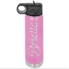 Personalized Water Bottles/Straw Vacuum Insulated Water Bottle Stainless Steel Sports Water Bottle 40 oz Pink view 1