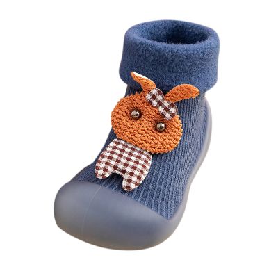 12 Month Shoes Girl Slipper Knit Solid Shoes Rubber Boys Toddler Warm Stocking Girls Socks Kids Sole Baby Soft Baby Shoes Shoes for Boys Size 6