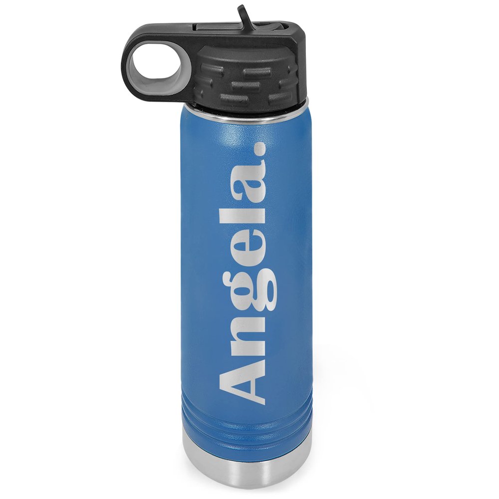 Personalized Water Bottles/Straw Vacuum Insulated Water Bottle Stainless Steel Sports Water Bottle 40 oz Royal Blue
