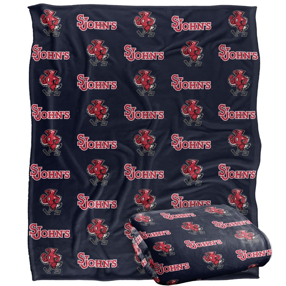 St. John's University Blanket, 50"x60" Logo Pattern Silky Touch Super Soft Throw Blanket