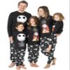 Disney The Nightmare Before Christmas Mens Pajamas | Jack Skellington Sally Halloween Matching Long Sleeve Long Leg PJs Set