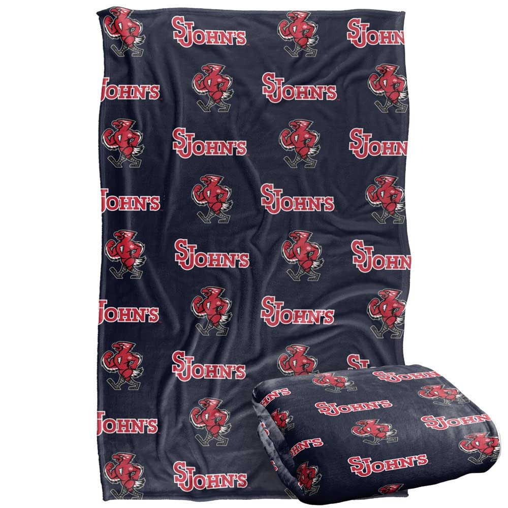 St. John's University Blanket, 36"x58" Logo Pattern Silky Touch Super Soft Throw Blanket