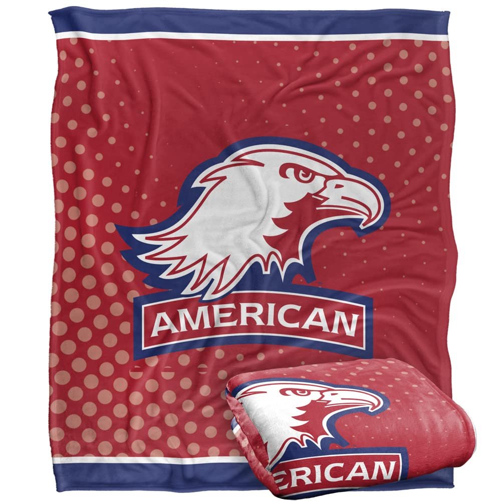 American University Blanket, 50"x60" Logo Dots Silky Touch Super Soft Throw Blanket