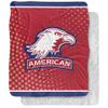 American University Blanket, 50"x60" Logo Dots Silky Touch Sherpa Back Super Soft Throw Blanket