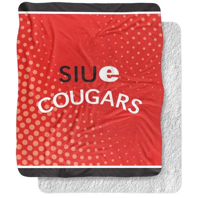 Southern Illinois University Edwardsville Blanket, 50"x60" Logo Dots Silky Touch Sherpa Back Super Soft Throw Blanket