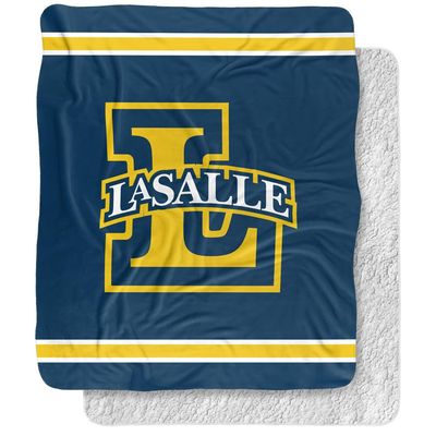 La Salle University Blanket, 50"x60" Primary Logo Silky Touch Sherpa Back Super Soft Throw Blanket