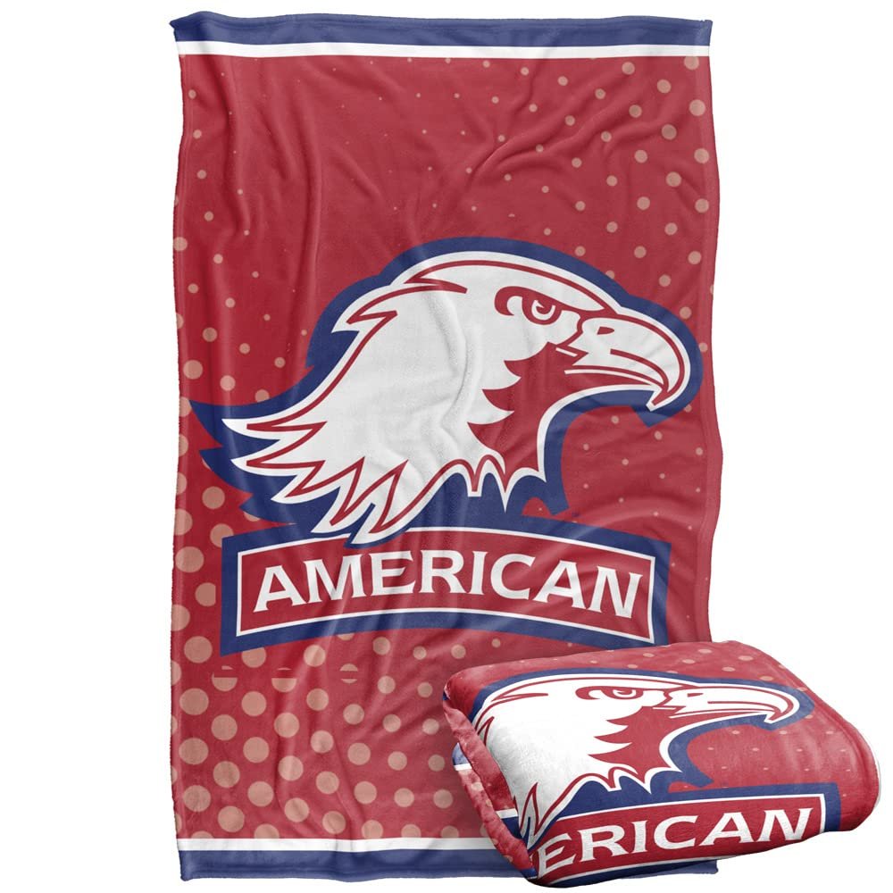 American University Blanket, 36"x58" Logo Dots Silky Touch Super Soft Throw Blanket