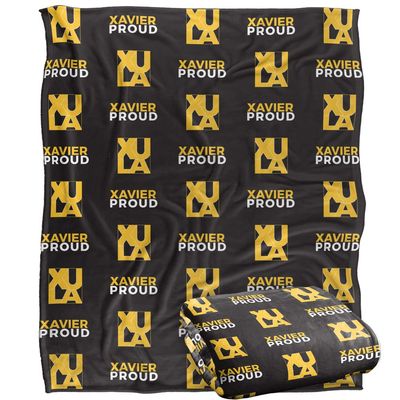 Xavier University of Louisiana Blanket, 50"x60" Logo Pattern Silky Touch Super Soft Throw Blanket