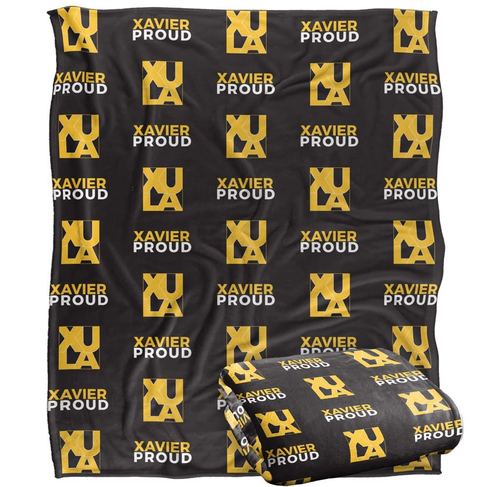 Xavier University of Louisiana Blanket, 50"x60" Logo Pattern Silky Touch Super Soft Throw Blanket