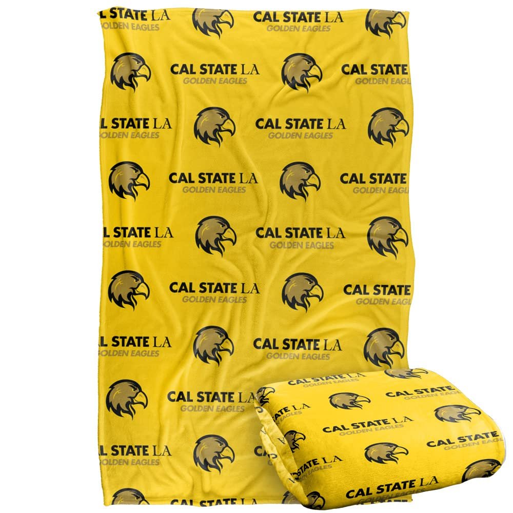 California State University Los Angeles Blanket, 36"x58" Logo Pattern Silky Touch Super Soft Throw Blanket