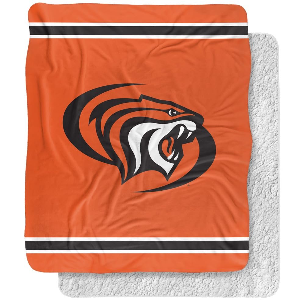 University of The Pacific Blanket, 50"x60" Primary Logo Silky Touch Sherpa Back Super Soft Throw Blanket