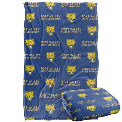 Fort Valley State University Blanket, 36"x58" Logo Pattern Silky Touch Super Soft Throw Blanket
