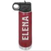 Personalized Water Bottle w/Straw Vacuum Insulated Water Bottles Stainless Steel Sports Water Bottle 40 oz Maroon view 1
